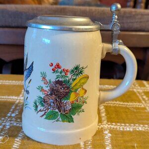 Wilderness Outdoor Animal Print Design Vintage Beer Stein w/ Metal Top